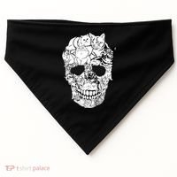 Halloween Cat Skull Kitty Skeleton Costume Skull Cat USA-Made Doggie Bandana thumb 0