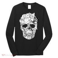 Halloween Cat Skull Kitty Skeleton Costume Skull Cat Long Sleeve Shirt thumb 0