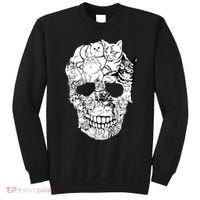 Halloween Cat Skull Kitty Skeleton Costume Skull Cat Sweatshirt thumb 0