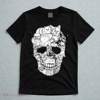 Halloween Cat Skull Kitty Skeleton Costume Skull Cat T-Shirt thumb 5