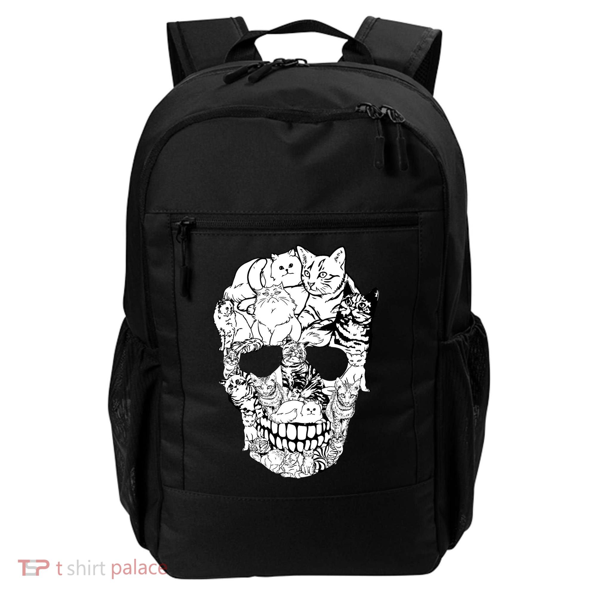 Halloween Cat Skull Kitty Skeleton Costume Skull Cat Backpack