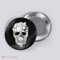 Halloween Cat Skull Kitty Skeleton Costume Skull Cat Button thumb 0
