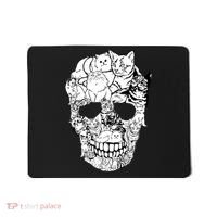 Halloween Cat Skull Kitty Skeleton Costume Skull Cat Mousepad thumb 0