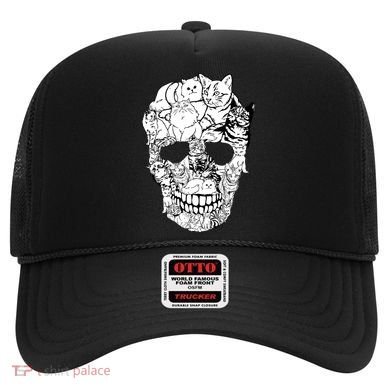 Halloween Cat Skull Kitty Skeleton Costume Skull Cat Hat