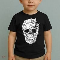 Halloween Cat Skull Kitty Skeleton Costume Skull Cat Toddler T-Shirt thumb 2