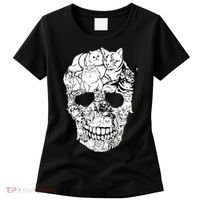 Halloween Cat Skull Kitty Skeleton Costume Skull Cat Women's T-Shirt thumb 0