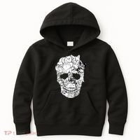 Halloween Cat Skull Kitty Skeleton Costume Skull Cat Kids Hoodie thumb 0