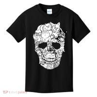 Halloween Cat Skull Kitty Skeleton Costume Skull Cat Kids T-Shirt thumb 0