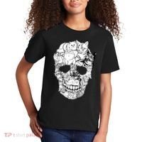 Halloween Cat Skull Kitty Skeleton Costume Skull Cat Kids T-Shirt thumb 2