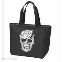 Halloween Cat Skull Kitty Skeleton Costume Skull Cat Tote Bag thumb 3