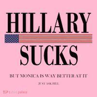 Hillary Clinton Sucks But Monica Is Way Better At It Coaster thumb 2