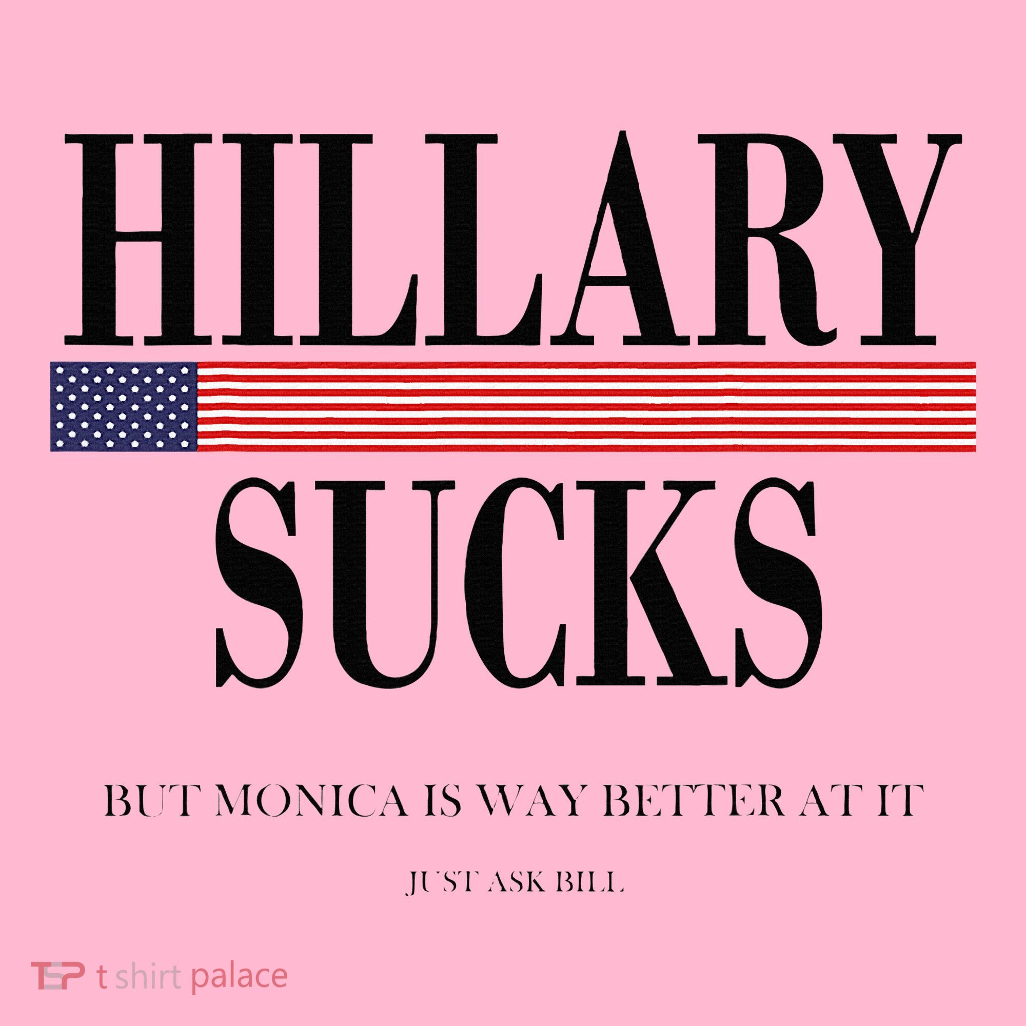 Hillary Clinton Sucks But Monica Is Way Better At It Coaster