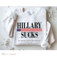 Hillary Clinton Sucks But Monica Is Way Better At It Sweatshirt thumb 2