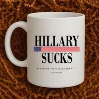 Hillary Clinton Sucks But Monica Is Way Better At It Coffee Mug thumb 2