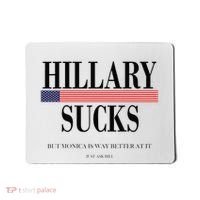Hillary Clinton Sucks But Monica Is Way Better At It Mousepad thumb 0
