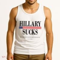 Hillary Clinton Sucks But Monica Is Way Better At It Tank Top thumb 3