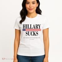 Hillary Clinton Sucks But Monica Is Way Better At It Women's T-Shirt thumb 4