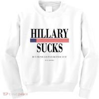 Hillary Clinton Sucks But Monica Is Way Better At It Kids Sweatshirt thumb 0