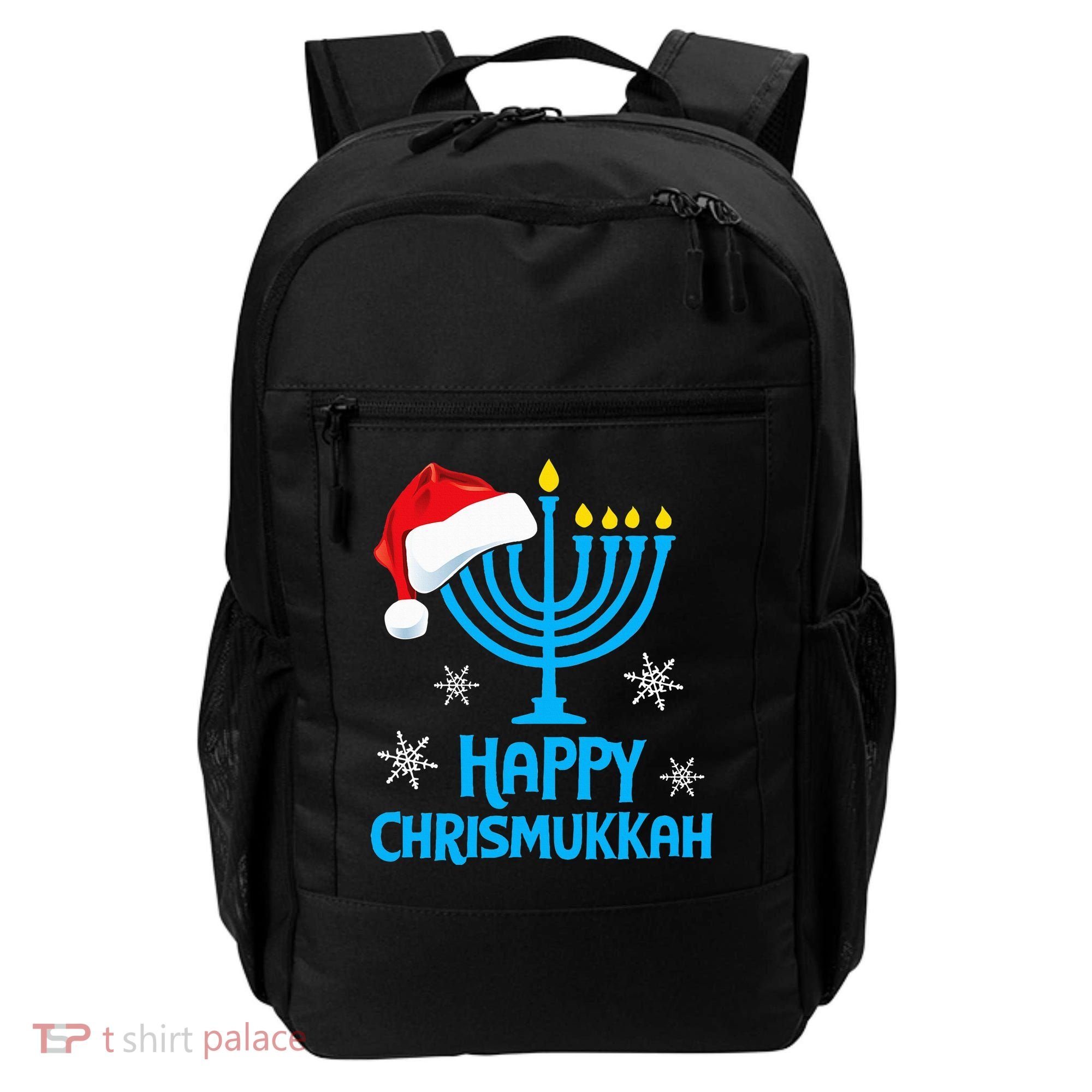 Happy Chrismukkah Santa Hat Christmas Hanukkah Sleep Backpack