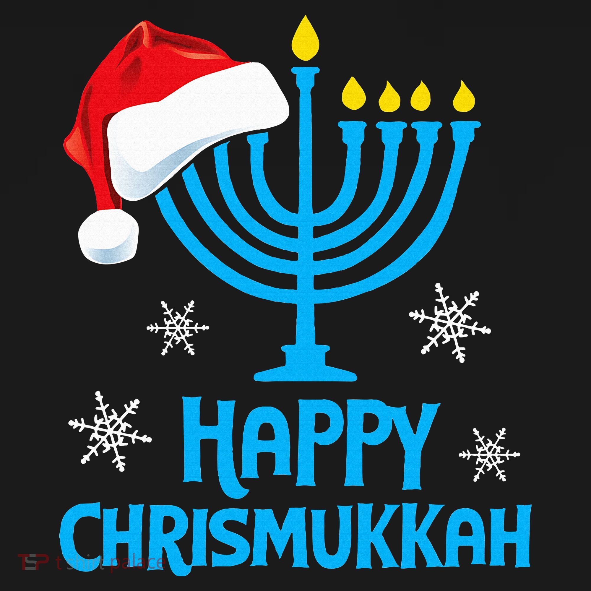 Happy Chrismukkah Santa Hat Christmas Hanukkah Sleep Women's Hoodie