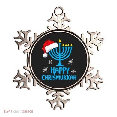 Happy Chrismukkah Santa Hat Christmas Hanukkah Sleep Ornament