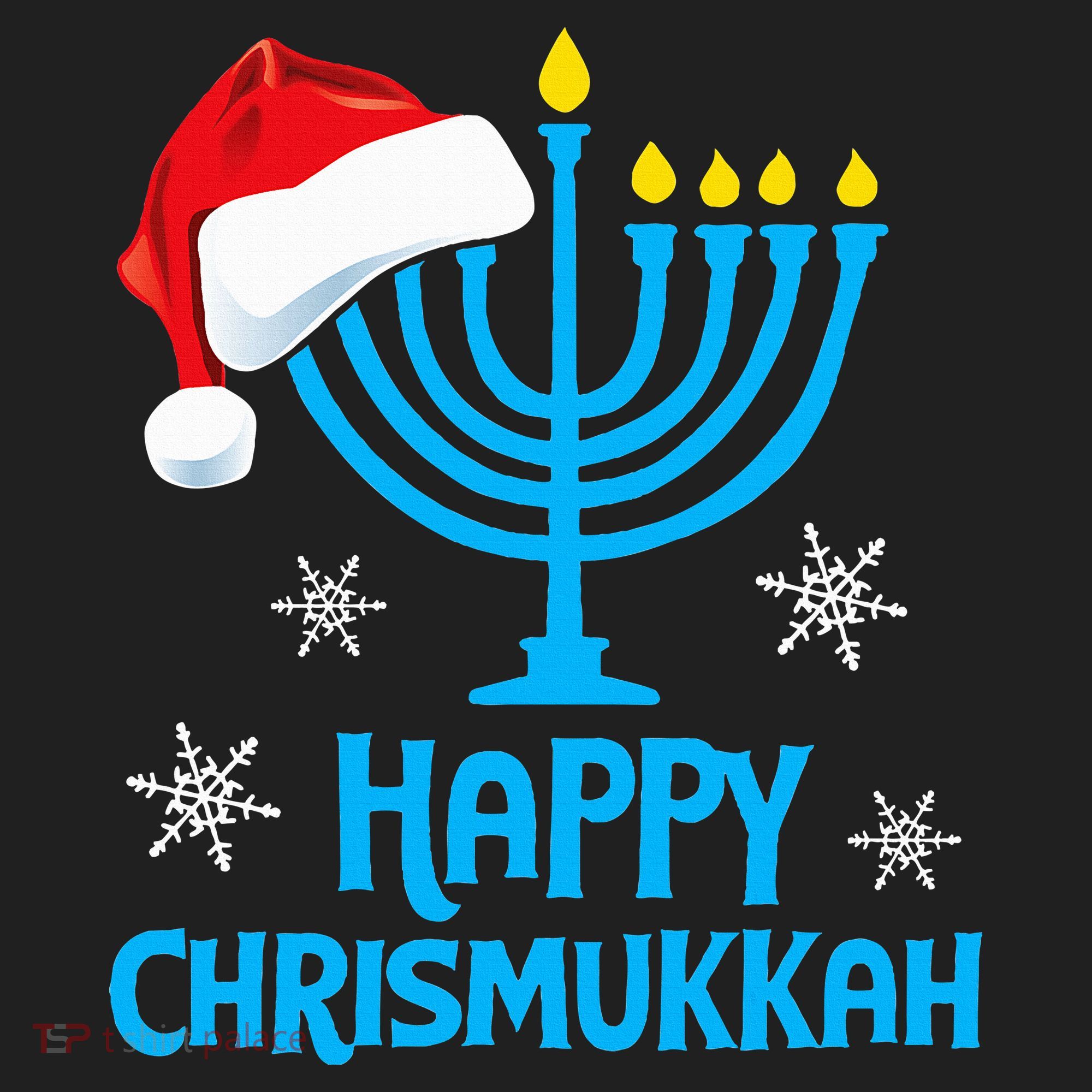Happy Chrismukkah Santa Hat Christmas Hanukkah Sleep Hat