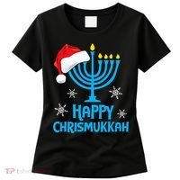 Happy Chrismukkah Santa Hat Christmas Hanukkah Sleep Women's T-Shirt thumb 0
