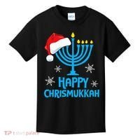 Happy Chrismukkah Santa Hat Christmas Hanukkah Sleep Kids T-Shirt thumb 0
