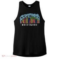 Hollywood Cartoon Style Illustration Ladies PosiCharge Tri-Blend Wicking Tank thumb 0