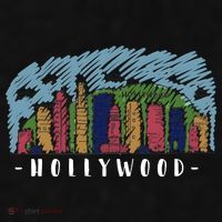 Hollywood Cartoon Style Illustration Ladies PosiCharge Tri-Blend Wicking Tank thumb 2
