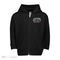 Hollywood Cartoon Style Illustration Toddler Zip Fleece Hoodie thumb 0