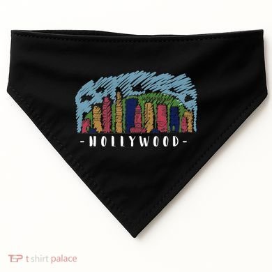 Hollywood Cartoon Style Illustration USA-Made Doggie Bandana