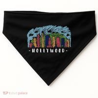 Hollywood Cartoon Style Illustration USA-Made Doggie Bandana thumb 0