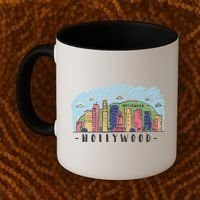 Hollywood Cartoon Style Illustration Coffee Mug thumb 2