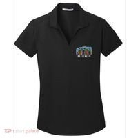 Hollywood Cartoon Style Illustration Women's Dry Zone Grid Polo thumb 0
