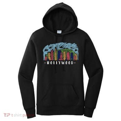 Hollywood Cartoon Style Illustration Women's Hoodie