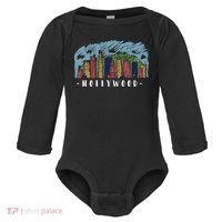 Hollywood Cartoon Style Illustration Baby Long Sleeve Bodysuit thumb 0