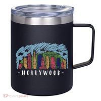 Hollywood Cartoon Style Illustration 12oz Stainless Steel Coffee Mug thumb 0