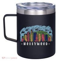 Hollywood Cartoon Style Illustration 12oz Stainless Steel Coffee Mug thumb 2