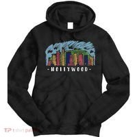 Hollywood Cartoon Style Illustration Tie Dye Hoodie thumb 0