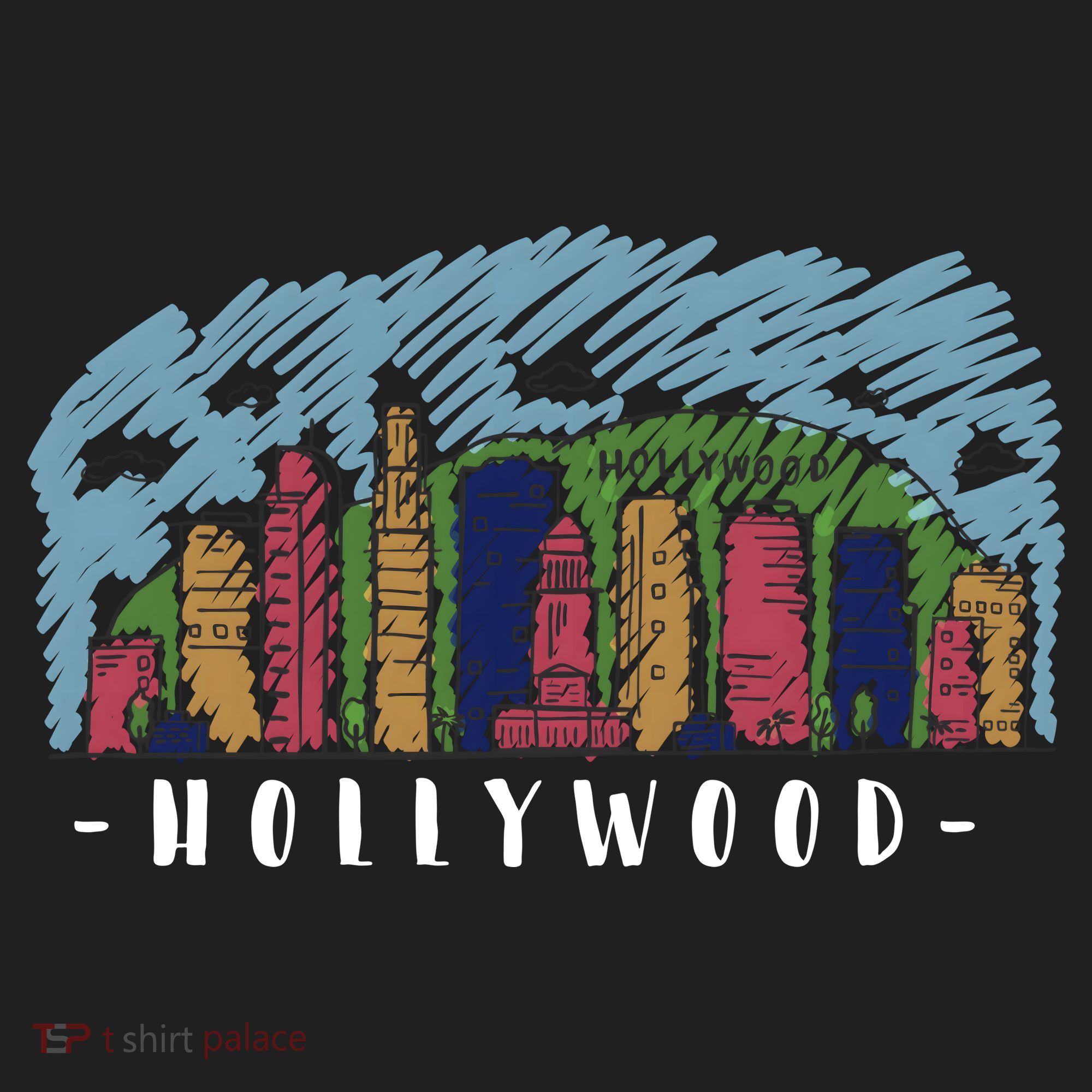 Hollywood Cartoon Style Illustration Hat