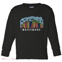 Hollywood Cartoon Style Illustration Toddler Long Sleeve Shirt thumb 0