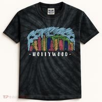Hollywood Cartoon Style Illustration Kids Tie-Dye T-Shirt thumb 0