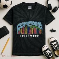 Hollywood Cartoon Style Illustration Kids Tie-Dye T-Shirt thumb 2