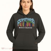 Hollywood Cartoon Style Illustration Hoodie thumb 5