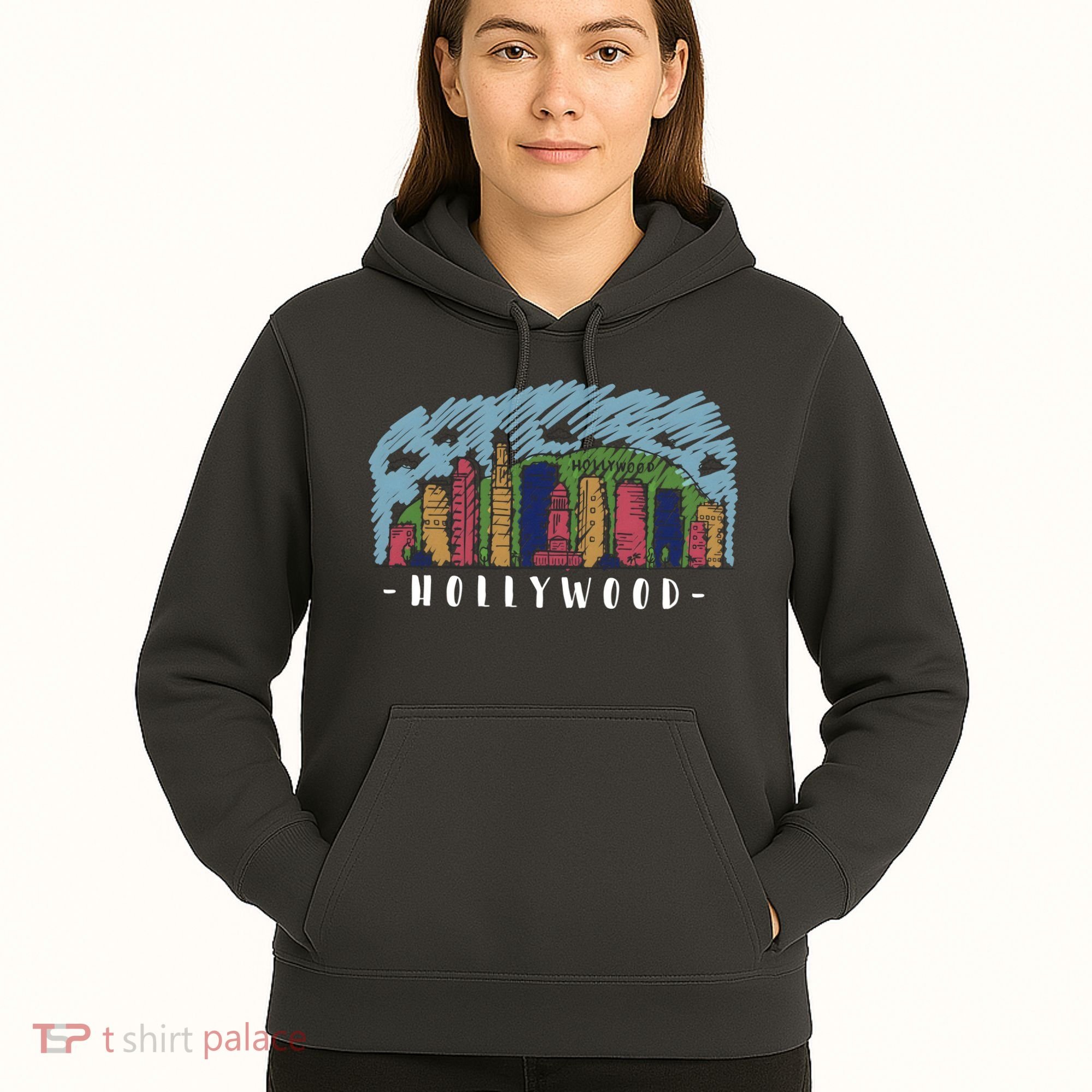 Hollywood Cartoon Style Illustration Hoodie