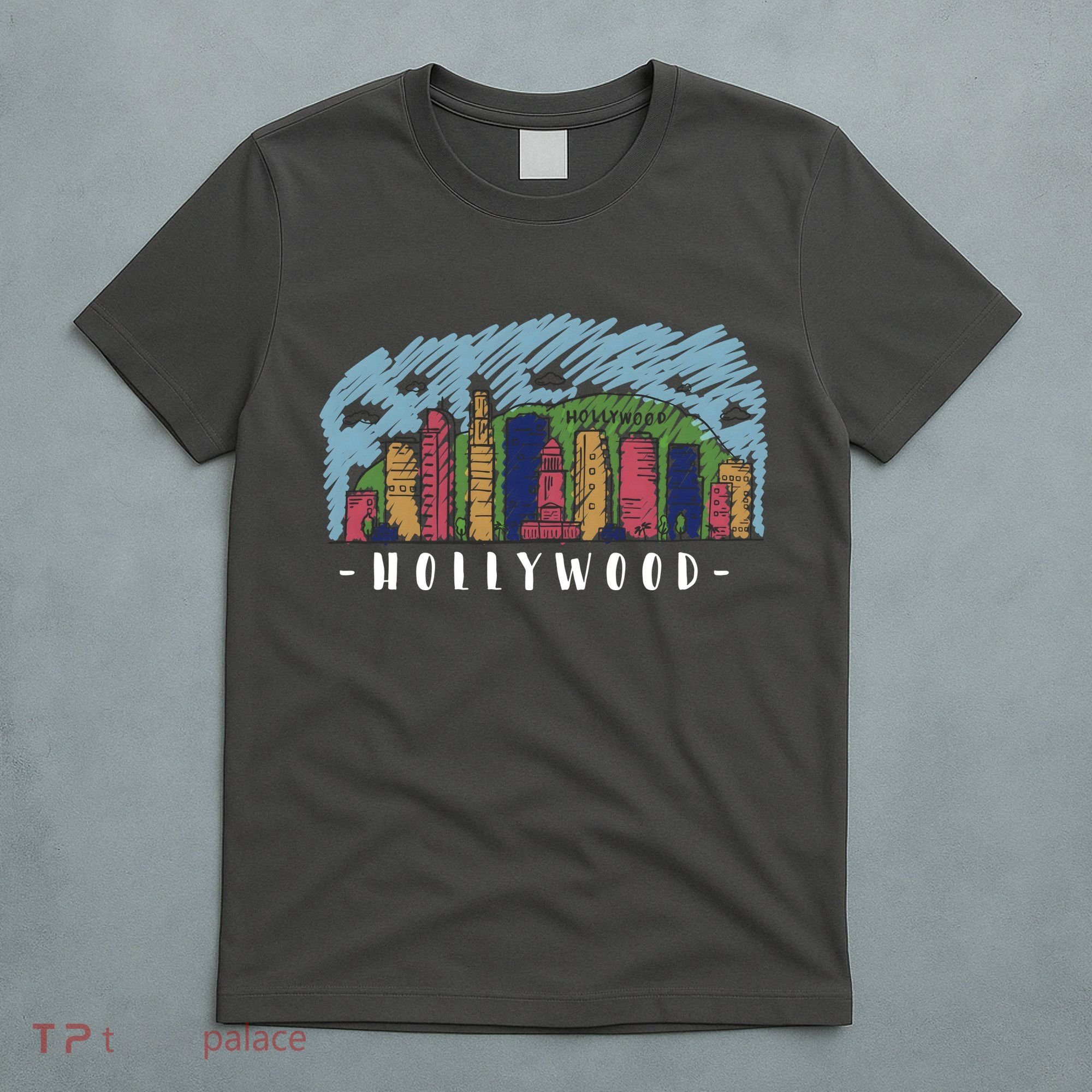 Hollywood Cartoon Style Illustration T-Shirt