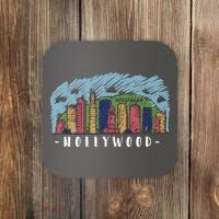 Hollywood Cartoon Style Illustration Coaster thumb 0