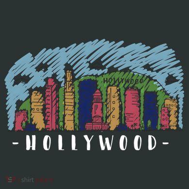 Hollywood Cartoon Style Illustration Flat Bill Trucker Hat