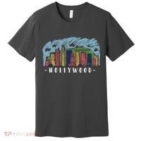 Hollywood Cartoon Style Illustration Premium T-Shirt thumb 0